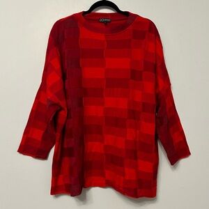 EO Design Red Merino Wool Sweater Made in Germany